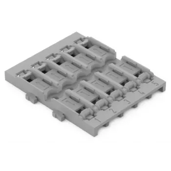 WAGO 221-2525 monteringsadapter för kopplingsplintar i serie 221, 5-pack, grå