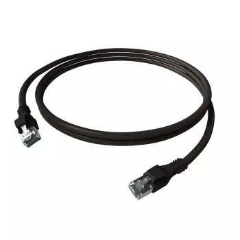 EasyLan saCon EasyLan DualBoot patchkabel S/FTP svart 0,50 m Cat.6A – EasyLan DualBoot PushPull IP20 patchkabel – Cat.6A (klass EA)