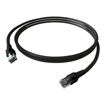 EasyLan FlexBoot patchkabel Cat.6A S/FTP, svart 1,50 m