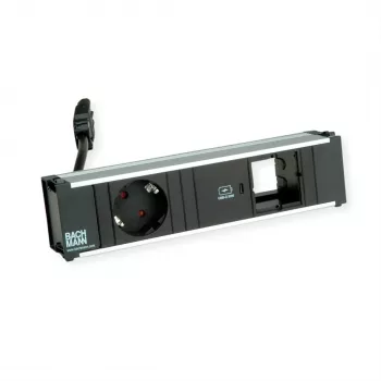 Bachmann CONI bordsströmmodul - 1x Schuko-uttag, 1x USB-C 22W PD, ingång GST18i3, svart