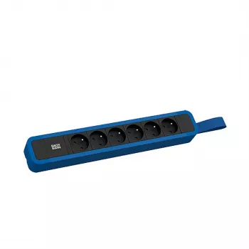 Bachmann PRIMO 2 6xUTE grenuttag med upphängningsögla 2,0 m CEE7/7 RAL5010