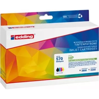 EDDING bläckpatron 18-570 kompatibel HP 913A svart/cyan/magenta/gul 4-pack