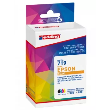 Edding kompatibla bläckpatroner kombipack ersätter Epson 503XL T09R1 svart, cyan, magenta, gul (4-pack) hög kapacitet