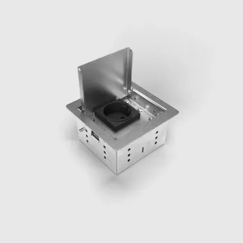 BEP24 golvuttag 3301E-1-1 - rostfritt stål, 1x Schuko (typ F), IP20, infällt montage