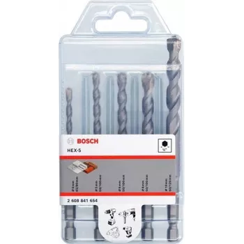 Bosch Accessories HEX-5 2608841654 betongspiralborrset 4 mm, 5 mm, 6 mm, 8 mm, 10 mm 5 st