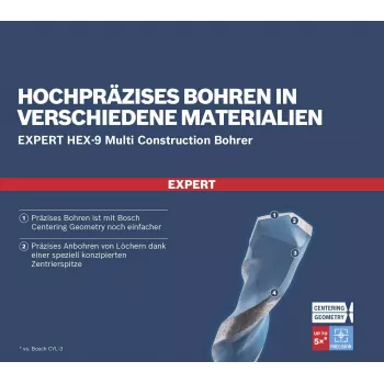 BOSCH EXPERT HEX-9 Multi Construction borrset 8 delar (2608901455)
