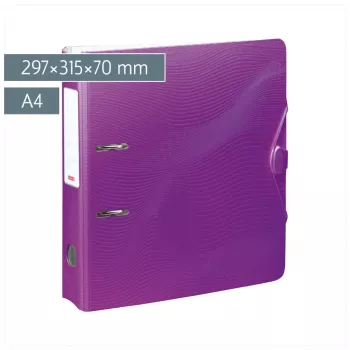 BRUNNEN WAVE spakmapp lila plast 7,0 cm DIN A4