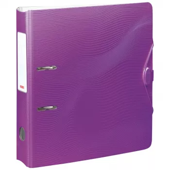 BRUNNEN WAVE spakmapp lila plast 7,0 cm DIN A4
