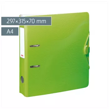 BRUNNEN WAVE spakmapp kiwi grön plast 7 cm DIN A4