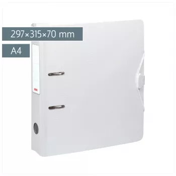 BRUNNEN WAVE spakmapp vit plast 7,0 cm DIN A4