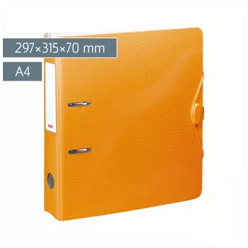 BRUNNEN WAVE spakmapp orange plast 7,0 cm DIN A4