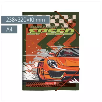 BRUNNEN Fast Wheels dokumentmapp A4 röd/grön