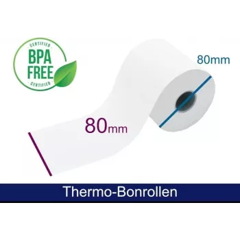 ARTDEV termorulle 80x80x25 mm vit 72m 55g 50 rullar/förpackning