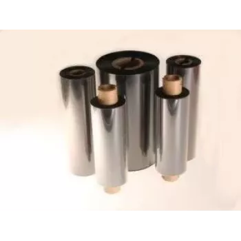 ARTDEV termotransferfärgband - vax/harts 74 m x 110 mm 1/2 tums kärna utvändigt lindad svart