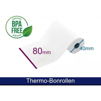 ARTDEV termorulle 80x40x12 mm vit direkttermo kvittorulle