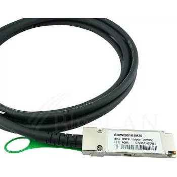 BlueOptics kompatibel Centec CAB-Q-Q-3M-CT BlueLAN QSFP+ Direct Attach-kopparkabel, 40GBASE-CR4, 30AWG, 3m (CAB-Q-Q-3M-CT-BL)