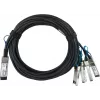 BLUEOPTICS Supermicro CBL-NTWK-0988-Q28M3 kompatibel BlueLAN passiv 100GBASE-CR4 QSFP28 till 4x25GBASE-CR SFP28 Direct Attach Breakout-kabel, 3 m, AWG26