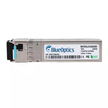 BlueOptics BO55J33620D SFP+ Bidi-transceiver kompatibel med Hikvision HK-SFP+-10G-20-1330, 10 Gbit/s, 20 km, 1330nm Tx/1490nm Rx, LC simplex, singlemode-fiber