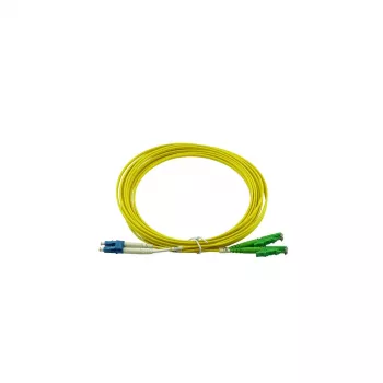 BlueOptics Duplex fiberoptisk patchkabel, LC-UPC till E2000-APC, singlemode OS2, 1 m, blå/grön