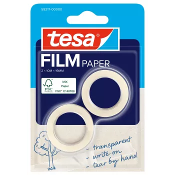 Tesa Film Paper 8x transparent för märkning och vikning