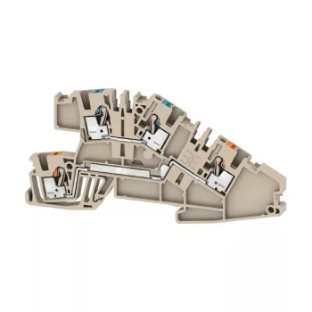 Weidmüller AITB 2.5 BB N-L genomgångsklämma, blå, skruvanslutning, 500V, 24A, 2,5 mm², DIN-skena