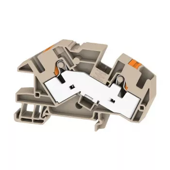 Weidmüller AITB 16 BB 2C installationsradklämma, skruvanslutning, DIN-skena, 500V, 76A, 0,5-16 mm², mörkbeige