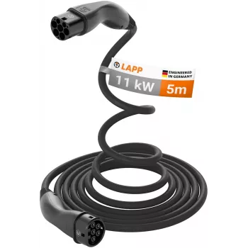 LAPP MOBILITY HELIX Type 2 självupprullande laddkabel för elfordon 11 kW 5 m svart