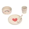 Lassig Happy Rascals Heart Lavender 5-delat barnservis set