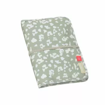 Lässig Green Label skötväska, Leo, 18 x 2,5 x 25,5 cm, med vattenavvisande skötunderlägg, återvunnen polyester, Light Khaki