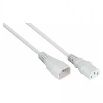 Kabelmeister IEC C14 till C13 förlängningskabel 1 m vit