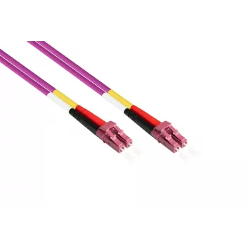 Kabelmeister OM4 duplex LC/LC multimode fiberoptisk patchkabel 3 m