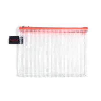 FolderSys A6 dragkedjeficka transparent PVC 0,2 mm