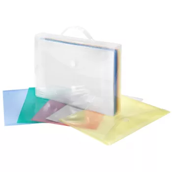 FolderSys 25 dokumentfickor färger assorterade släta A4