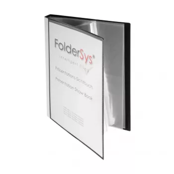 FolderSys visningsmapp A4 svart med 30 fickor