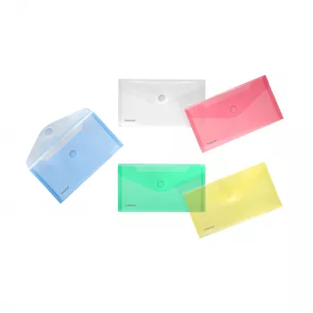 FolderSys dokumentficka DIN lång assorterade transparent 10-pack