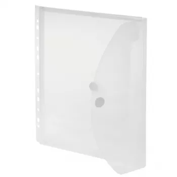 FolderSys expanderande arkivfickor A4 transparenta arkivmarginal botten 20 mm 10-pack