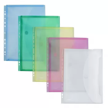 FolderSys dokumentficka A4, färgassorterade, 10-pack