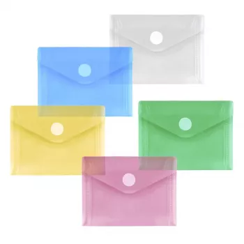 FolderSys dokumentfickor DIN A7 liggande, olika färger, 10-pack (40117-94)