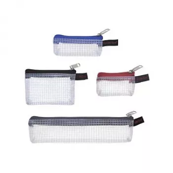 FolderSys 4-delat set blixtlåspåsar 1x 170x40 mm grå 3x 80x55 mm svart/grå
