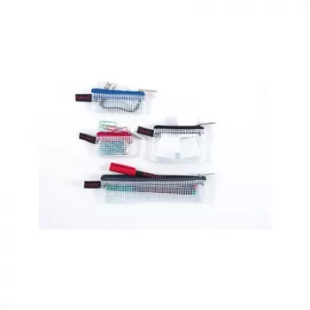 FolderSys 4-delat set blixtlåspåsar 1x 170x40 mm grå 3x 80x55 mm svart/grå