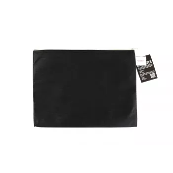 FolderSys A4 dragkedjepåse svart ogenomskinlig non-woven PP 270 x 350 mm