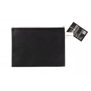FolderSys A5 blixtlåspåse svart ogenomskinlig non-woven PP 190 x 255 mm