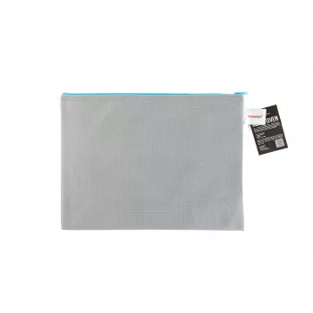 FolderSys A4 blixtlåspåse grå ogenomskinlig non-woven PP 270 x 350 mm
