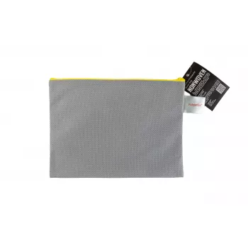 FolderSys A5 grå ogenomskinlig blixtlåspåse i non-woven PP 190 x 255 mm
