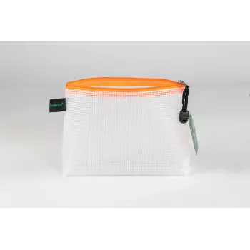FolderSys blixtlåspåse transparent/orange 0,28 mm A6 1 st