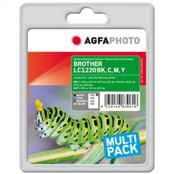 AGFAPHOTO APB1220SETD kompatibla bläckpatroner multipack 4-pack svart gul cyan magenta High Yield XL