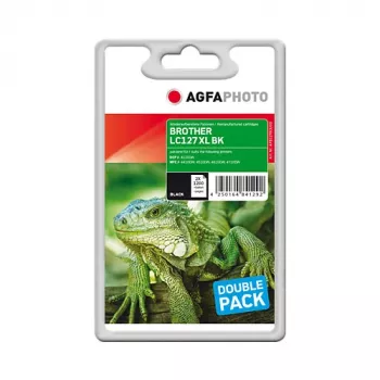 AGFAPHOTO APB127BDUOD kompatibel svart bläckpatron 2-pack för Brother MFC-J4510DW