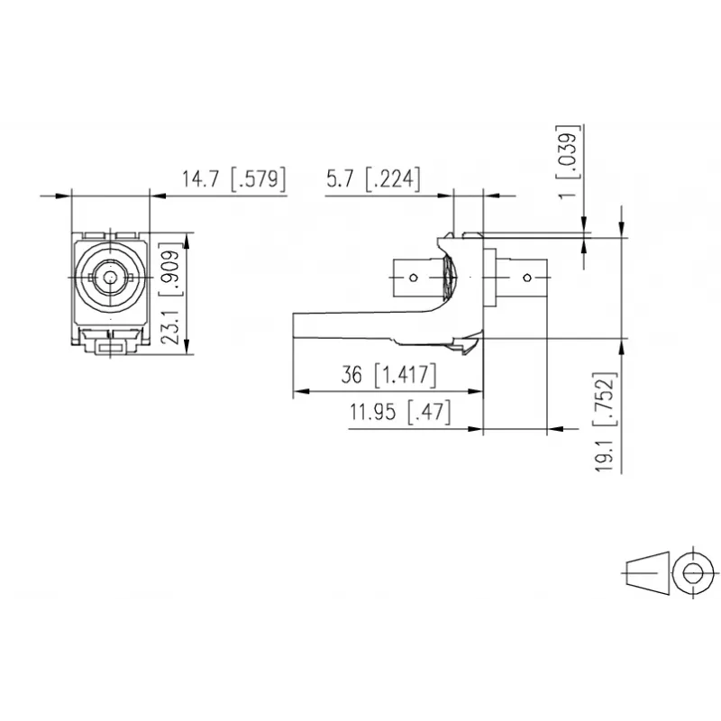 METZ CONNECT ST simplex fiberoptisk adapter multimode/singlemode vit