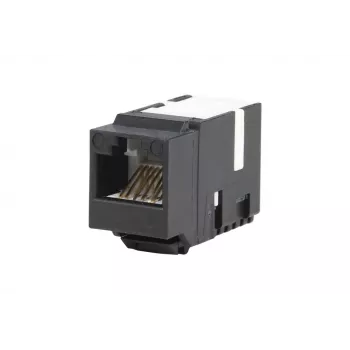 METZ CONNECT 130A10-29-I-B1 flat svart RJ45-uttag Cat6A skärmad Keystone-modul