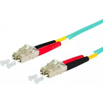 METZ CONNECT 151J1JOJO50E fiberoptisk patchkabel LC duplex till LC duplex 50/125 µm multimode OM3 5 m aqua